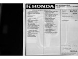 2021 Honda Accord LX Window Sticker