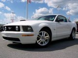 Performance White Ford Mustang in 2007