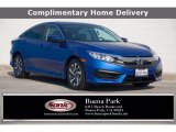 2018 Aegean Blue Metallic Honda Civic EX Sedan #140381221