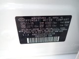 2019 Ioniq Hybrid Color Code for Ceramic White - Color Code: WAW