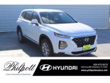 Quartz White Hyundai Santa Fe in 2020