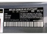 2020 AMG GT Color Code for Selenite Grey Metallic - Color Code: 992