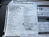 2021 Ram 1500 Limited Crew Cab 4x4 Window Sticker