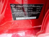 2020 Elantra Color Code for Scarlet Red Pearl - Color Code: EV