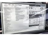 2021 Mercedes-Benz E 63 AMG 4Matic Wagon Window Sticker