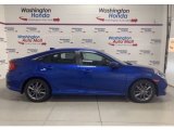 2021 Aegean Blue Metallic Honda Civic LX Sedan #140682440