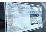 2021 Mercedes-Benz C 300 Cabriolet Window Sticker