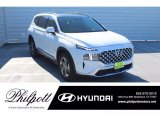 2021 Quartz White Hyundai Santa Fe SEL #140791865