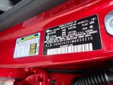2021 K5 Color Code for Passion Red - Color Code: ADR