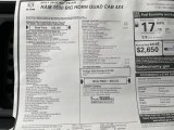 2021 Ram 1500 Big Horn Quad Cab 4x4 Window Sticker