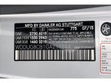 2016 S Color Code for Iridium Silver Metallic - Color Code: 775