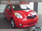 2008 Absolutely Red Toyota Yaris 3 Door Liftback #13945223