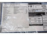 2017 Mercedes-Benz AMG GT Coupe Window Sticker