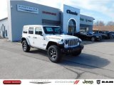 2021 Bright White Jeep Wrangler Unlimited Rubicon 4x4 #141194825