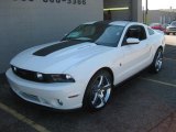 Performance White Ford Mustang in 2010