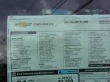 2021 Chevrolet Blazer RS AWD Window Sticker