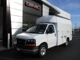 2021 GMC Savana Cutaway 3500 Commercial Utility Truck Front 3/4 View