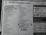 2021 Ram 1500 Laramie Crew Cab 4x4 Window Sticker