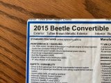 2015 Volkswagen Beetle 1.8T Convertible Window Sticker