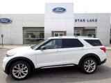 2021 Star White Metallic Tri-Coat Ford Explorer Platinum 4WD #141690063