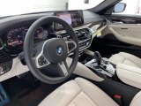 2021 BMW 5 Series M550i xDrive Sedan Ivory White Interior