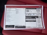 2021 Jaguar F-TYPE P300 Coupe Window Sticker