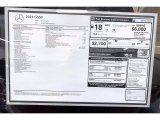 2021 Mercedes-Benz G 550 Window Sticker