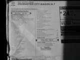 2021 Ram ProMaster City Wagon SLT Window Sticker