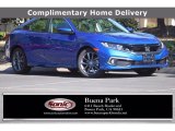 2021 Aegean Blue Metallic Honda Civic EX Sedan #141921166