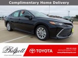 2021 Midnight Black Metallic Toyota Camry LE #141944865