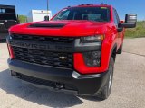 2021 Red Hot Chevrolet Silverado 3500HD Work Truck Extended Cab 4x4 Chassis #141944931