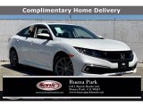 2021 Platinum White Pearl Honda Civic EX Sedan #141955381