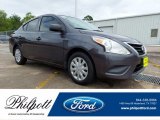 2015 Amethyst Gray Nissan Versa 1.6 S Sedan #142042349