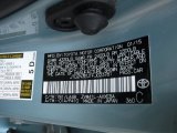 2015 Prius v Color Code for Sea Glass Pearl - Color Code: 781