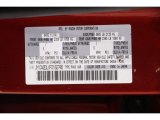 2015 MAZDA5 Color Code for Zeal Red Mica - Color Code: 41G