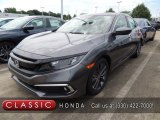 2021 Modern Steel Metallic Honda Civic EX Sedan #142147550