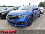2021 Aegean Blue Metallic Honda Civic Sport Sedan #142147558