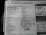 2021 Ram 1500 Big Horn Quad Cab 4x4 Window Sticker