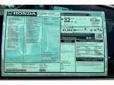 2021 Honda Accord Sport Window Sticker