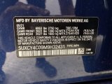 2021 X6 Color Code for Phytonic Blue Metallic - Color Code: C1M