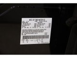 2017 MKX Color Code for Diamond Black - Color Code: W9
