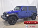 2020 Ocean Blue Metallic Jeep Wrangler Unlimited Willys 4x4 #142361818