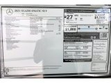 2021 Mercedes-Benz GLA 250 4Matic Window Sticker