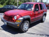 2007 Inferno Red Crystal Pearl Jeep Liberty Sport 4x4 #14143257
