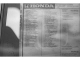2022 Honda Odyssey Touring Window Sticker