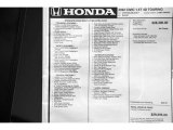 2022 Honda Civic Touring Sedan Window Sticker