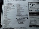 2021 Ram 1500 Big Horn Quad Cab 4x4 Window Sticker