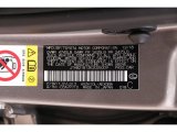 2019 ES Color Code for Atomic Silver - Color Code: 1J7