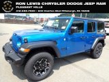 2021 Hydro Blue Pearl Jeep Wrangler Unlimited Sport 4x4 #142566586