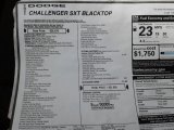 2021 Dodge Challenger SXT Window Sticker